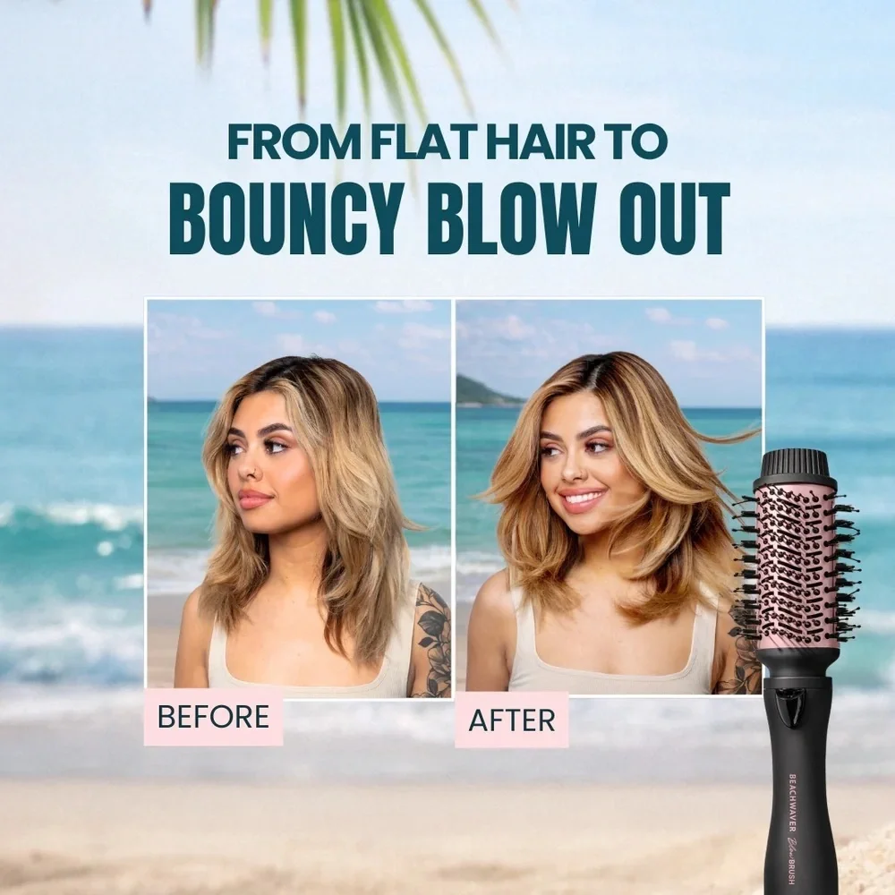 Beachwaver Blow Brush 4-in-1 Styling Brush - Midnight Rose / NIB